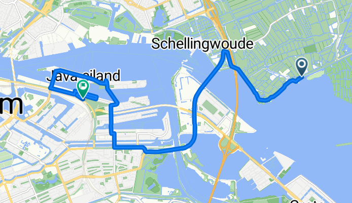 Route in Amsterdam