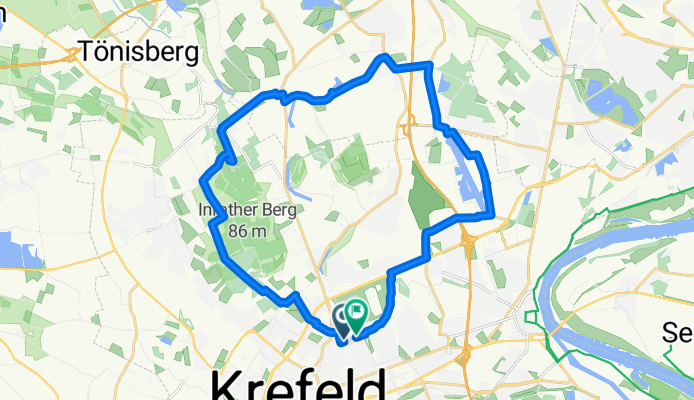 Route in Krefeld