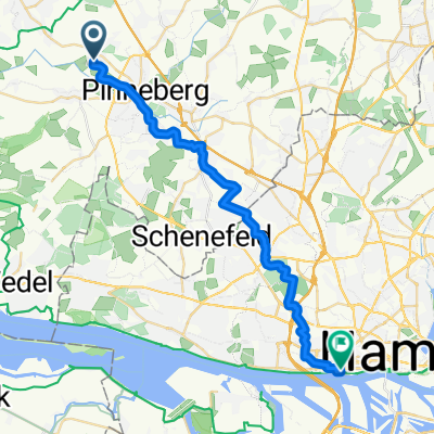 Bahnhofstraße, Prisdorf nach Große Elbstraße, Hamburg