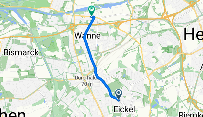 Hugenpoth nach Dorstener Straße