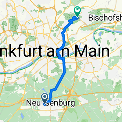 Von Neu-Isenburg bis Frankfurt am Main