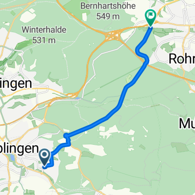 Sperberweg, Böblingen to Untere Waldplätze, Stuttgart