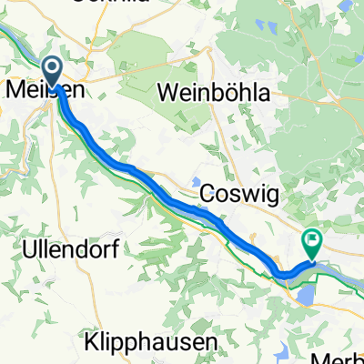 Hochuferstraße, Meißen nach Sächsische Städteroute, Radebeul