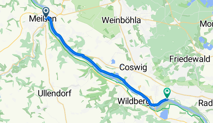 Hochuferstraße, Meißen nach Sächsische Städteroute, Radebeul