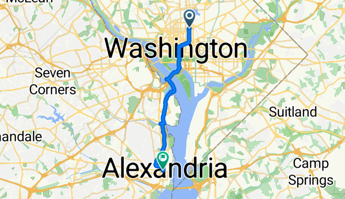7th St NW, Washington to King St, Alexandria