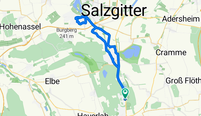 Route nach Auf dem Hügel, Salzgitter