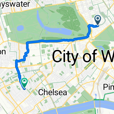 Curzon Street, London to Drayton Gardens, London