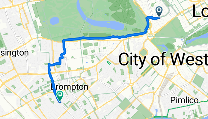 Curzon Street, London to Drayton Gardens, London