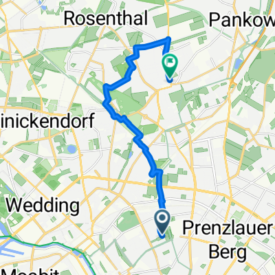 Bernauer Straße, Berlin nach Dietzgenstraße, Berlin