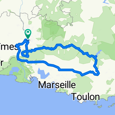 Avignon - Saint-Martin-de-Crau + Saint-Martin-de-Crau - Aix-en-Provence + Aix-en-Provence - Le Val + Le Val - Gréoux-les-Bains + Gréoux-les-Bains - Reillanne +