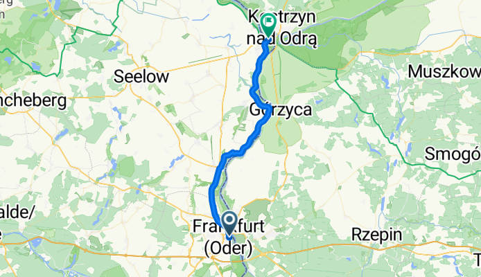 Brunnenplatz, Frankfurt (Oder) nach Graniczna, Küstrin