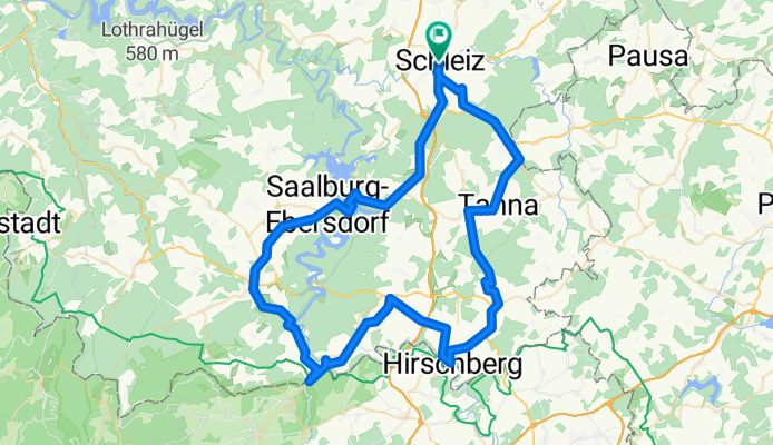 Radweg Harra-Blankenstein – Markt // Saalburg (Saale) Runde von Oberböhmsdorf