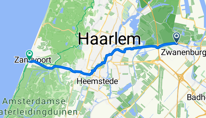 Zwanenburgerdijk, Zwanenburg naar Oosterparkstraat, Zandvoort