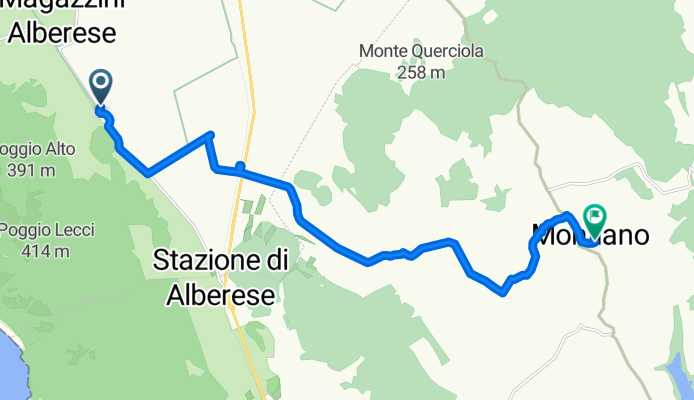Route to Montiano