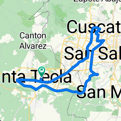 Ruta 5 Merliot, Tecla, Santa Elena, Jaguar, UES, Metrópolis, Bernal, Ex Feria, Ceiba, Las Ramblas.