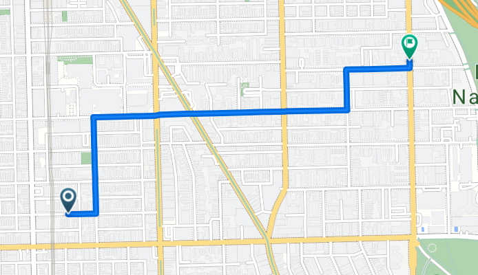 W Wolfram St, Chicago to N Sheridan Rd, Chicago