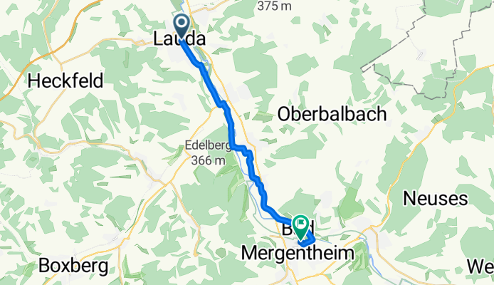 From Lauda-Königshofen to Bad Mergentheim
