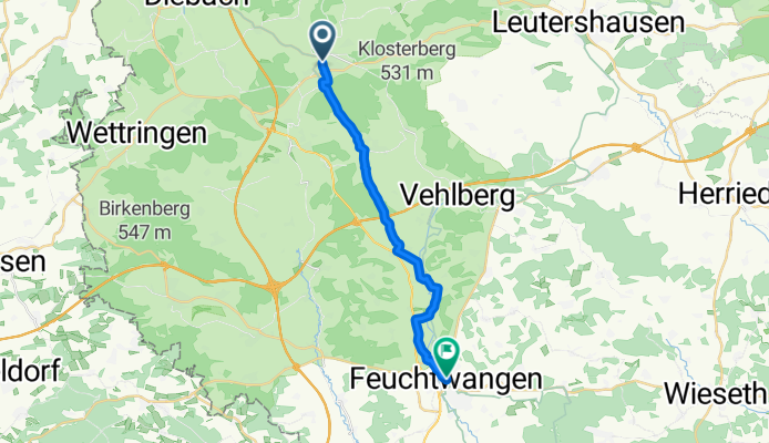 From Schillingsfürst to Feuchtwangen