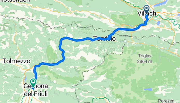 Von Villach bis Gemona del Friuli
