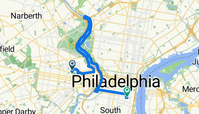 Haverford Ave, Philadelphia to Bainbridge St, Philadelphia