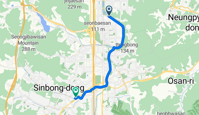 정자동, 성남시에서 풍덕천동, 용인시까지