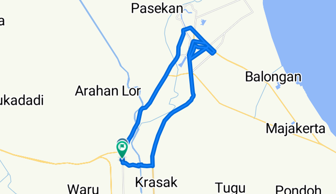 Route to Jalan Raya Lohbener No.36