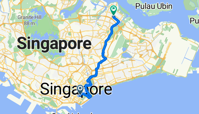 Bayfront Link, Singapore to Punggol Rd, Singapore