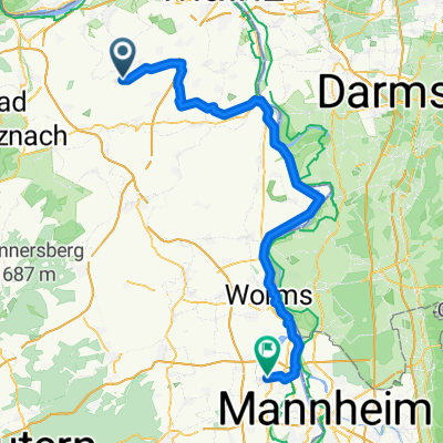 Von Jugenheim in Rheinhessen bis Frankenthal (Pfalz)