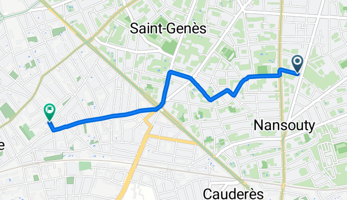 Rue de Galard, Bordeaux à Cours du Maréchal Gallieni, Talence