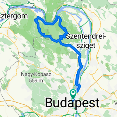 Route in Budapest