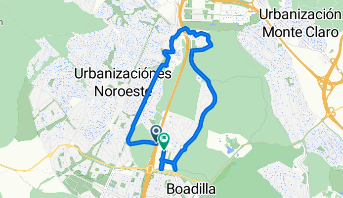 Polígono Vp Sector SUR9, Boadilla del Monte a Polígono Vp Sector SUR9, Boadilla del Monte