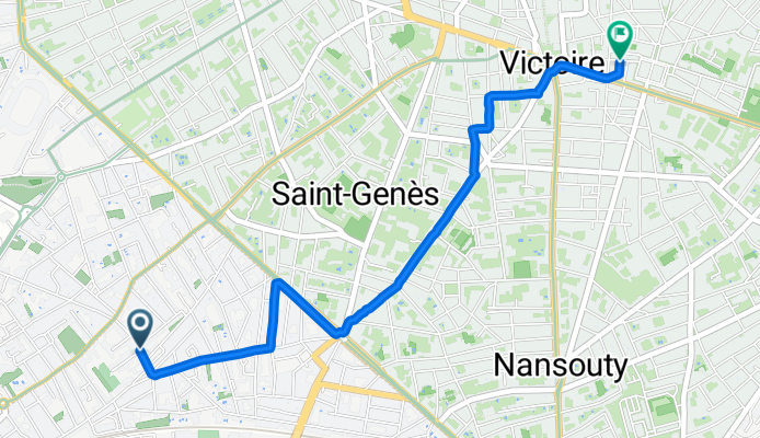 Cours du Maréchal Gallieni, Talence à Rue Permentade, Bordeaux