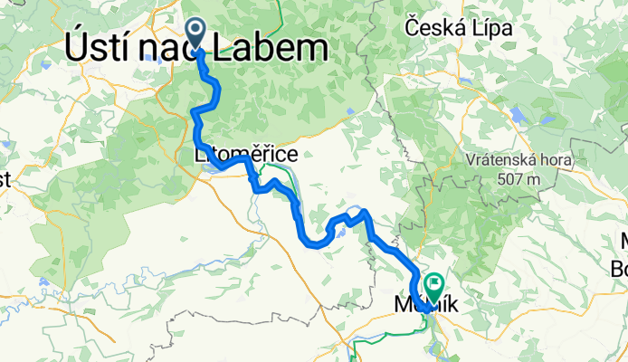 Lidické náměstí, Ústí nad Labem to Nádražní, Mělník