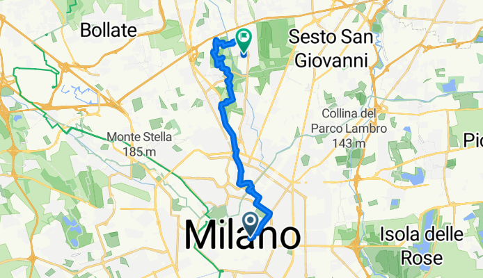 Piazza Fontana, Милан до Via Ludovico Ariosto, Брессо