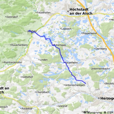 Uehlfeld nach Hammerbach zum Lindenhof