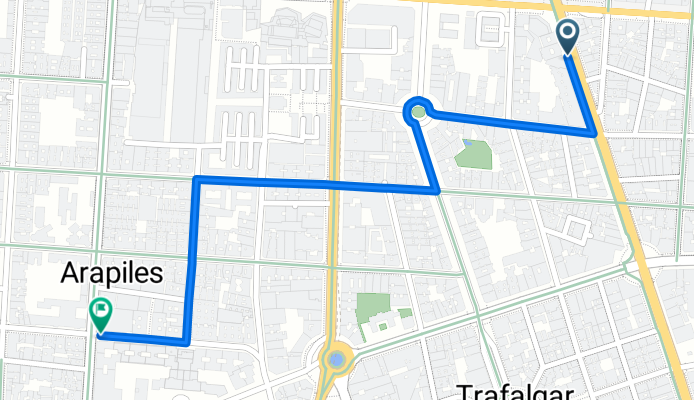 Calle de Santa Engracia, Madrid naar Calle de Fernando el Católico, Madrid