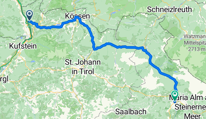 Oberaudorf - Saalfelden am Steinernen Meer