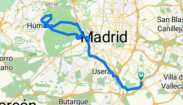 Ruta Madrid parque el Campo