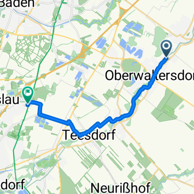 Teichweg, Oberwaltersdorf nach Ahorngasse, Kottingbrunn