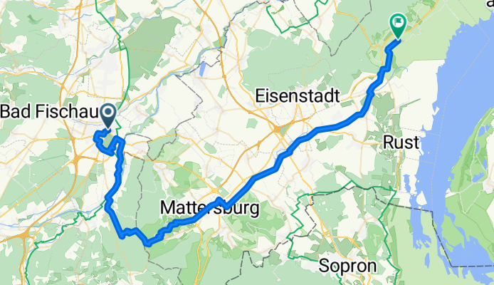 Corvinusring, Wiener Neustadt nach Purbach am Neusiedlersee