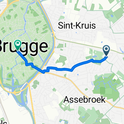 Route from Bruges