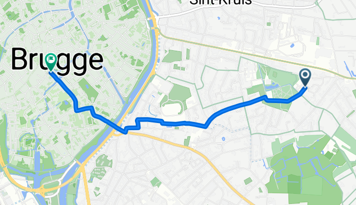 Route from Bruges
