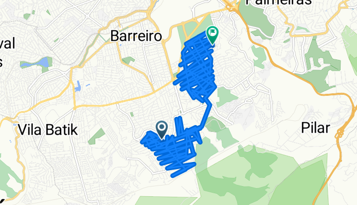 De Rua Itapetininga 600A a Rua Ponta Grossa