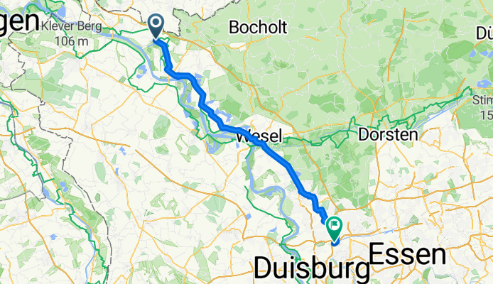 Von Emmerich am Rhein bis Oberhausen