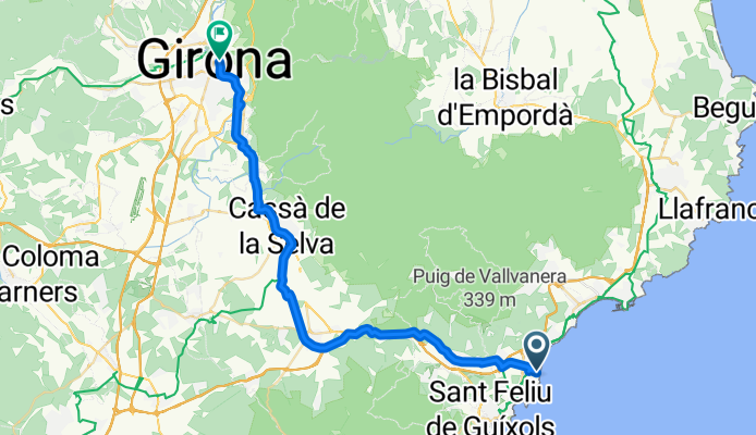 Platja d'Aro, Castell d'Aro, Platja d'Aro i s'Agaró nach Plaça del VI, Girona