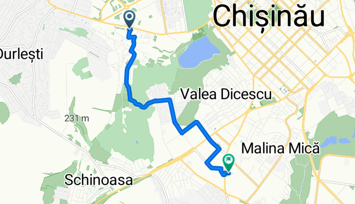 Route to Centru de Excelență în Construcții