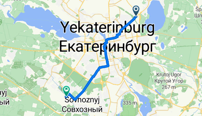Маршрут в улица Академика Ландау