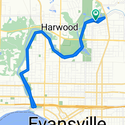 N Heidelbach Ave, Evansville to N Heidelbach Ave, Evansville