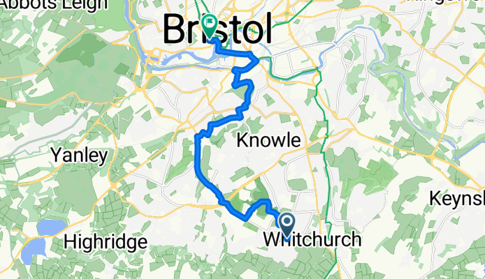 Grassmeers Drive, Bristol to College Green, Bristol