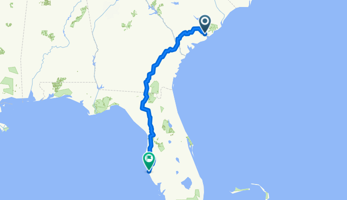 Rivers Ave, North Charleston to Canal Way Dr, Bradenton